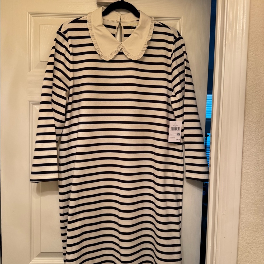 Kate Spade Black and White Striped Dress
